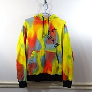 Nike Color Splash Actions Speak Louder Than Anything Tie Dye Hoodie Mens Small